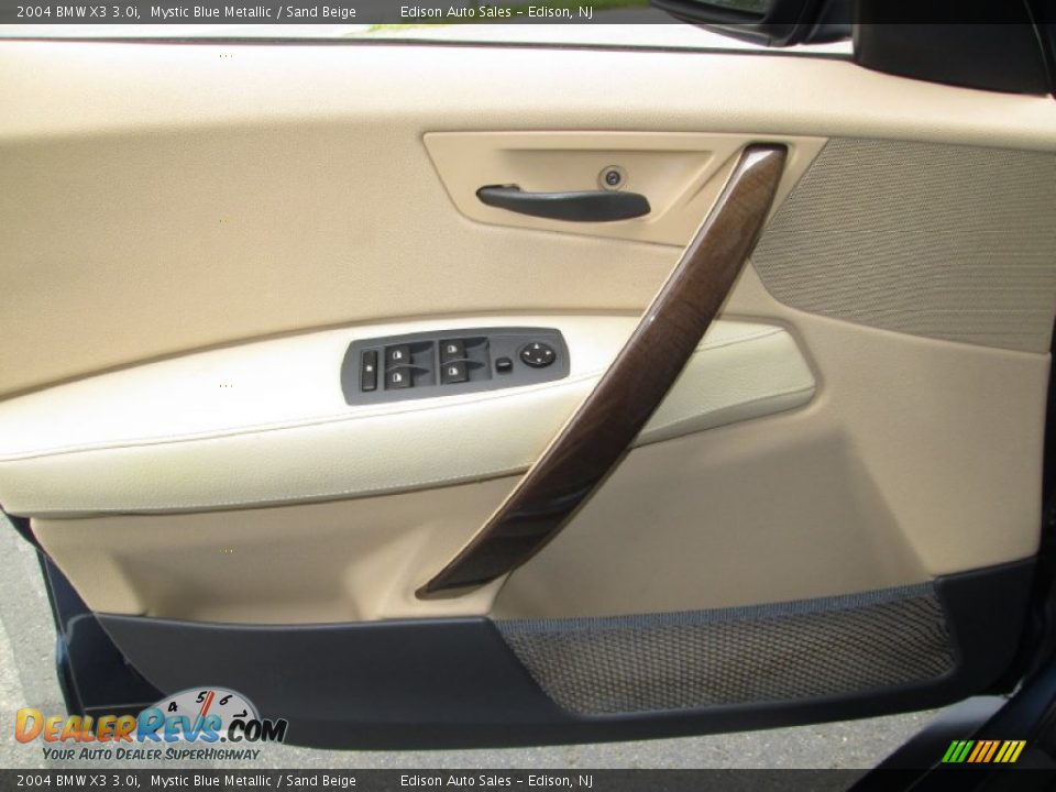 2004 BMW X3 3.0i Mystic Blue Metallic / Sand Beige Photo #28