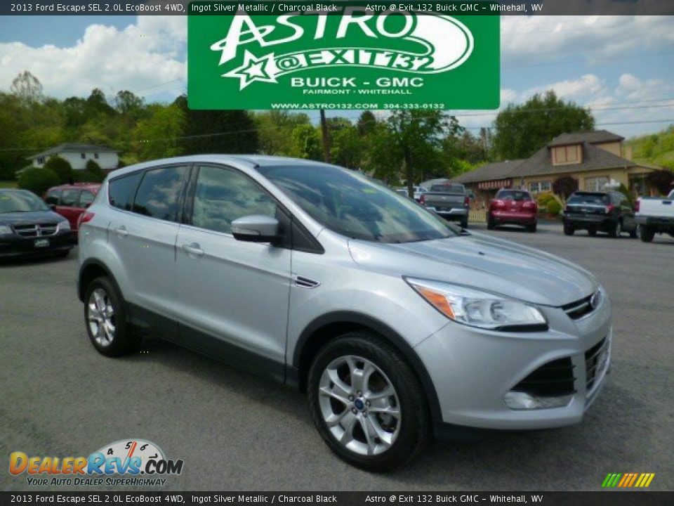 2013 Ford Escape SEL 2.0L EcoBoost 4WD Ingot Silver Metallic / Charcoal Black Photo #1