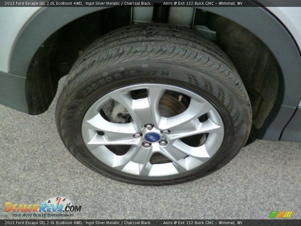 2013 Ford Escape SEL 2.0L EcoBoost 4WD Ingot Silver Metallic / Charcoal Black Photo #9