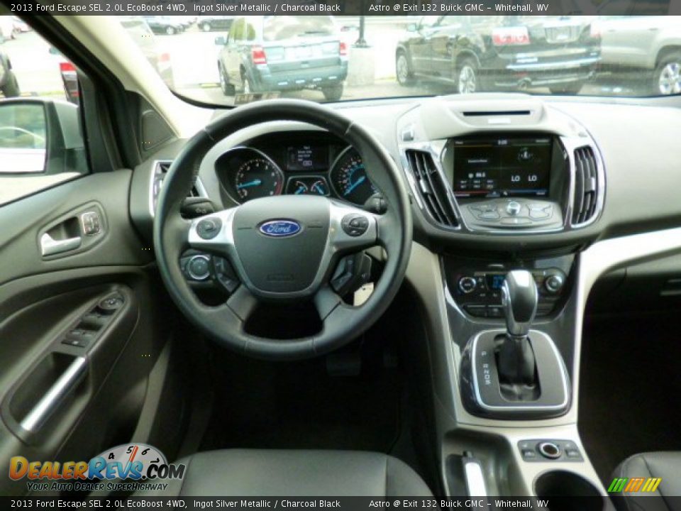 2013 Ford Escape SEL 2.0L EcoBoost 4WD Ingot Silver Metallic / Charcoal Black Photo #14