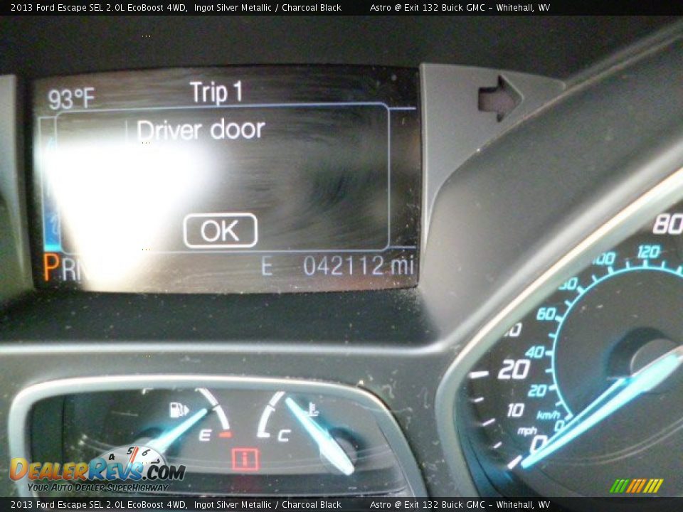 2013 Ford Escape SEL 2.0L EcoBoost 4WD Ingot Silver Metallic / Charcoal Black Photo #20