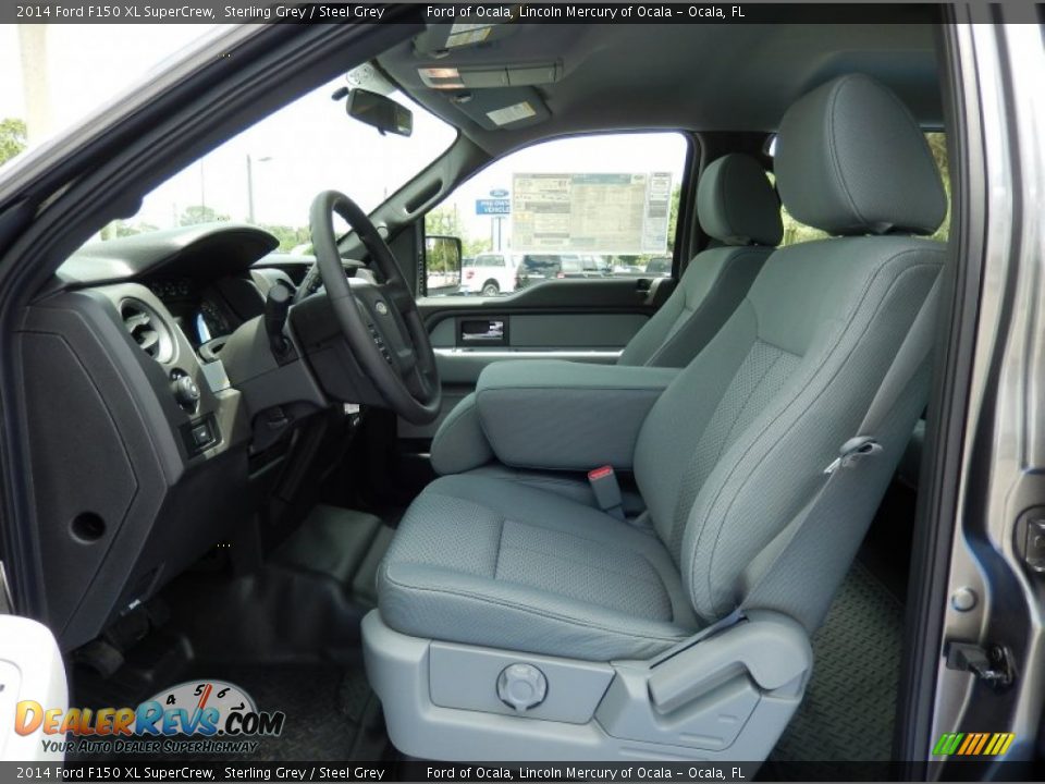Steel Grey Interior - 2014 Ford F150 XL SuperCrew Photo #6