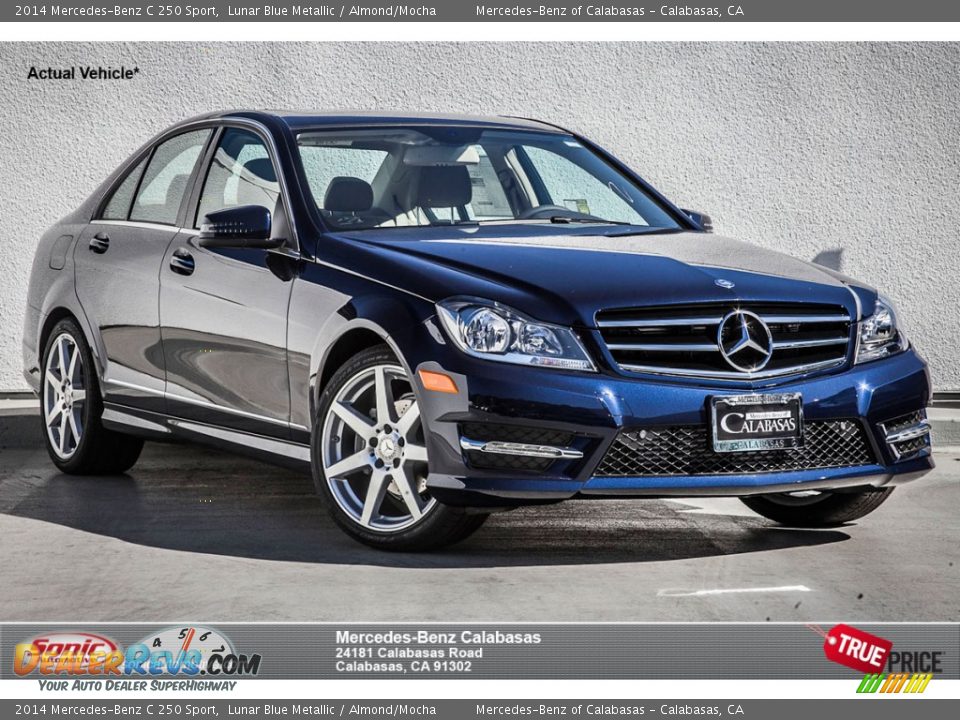 2014 Mercedes-Benz C 250 Sport Lunar Blue Metallic / Almond/Mocha Photo #1