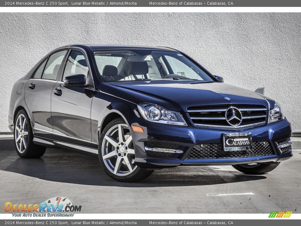 2014 Mercedes-Benz C 250 Sport Lunar Blue Metallic / Almond/Mocha Photo #2