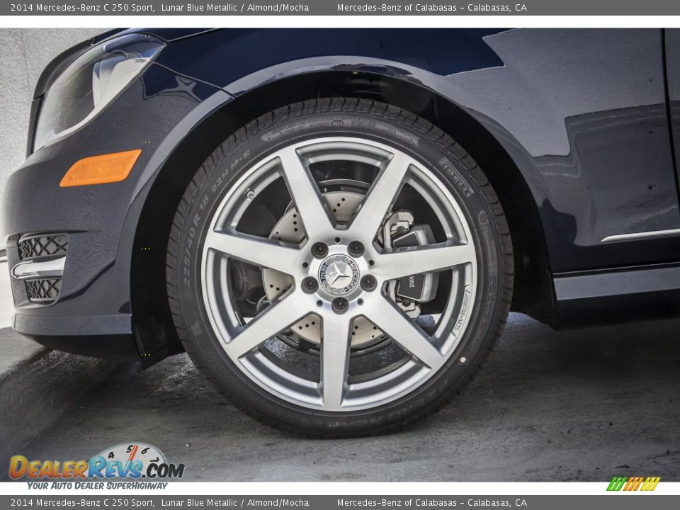 2014 Mercedes-Benz C 250 Sport Lunar Blue Metallic / Almond/Mocha Photo #10