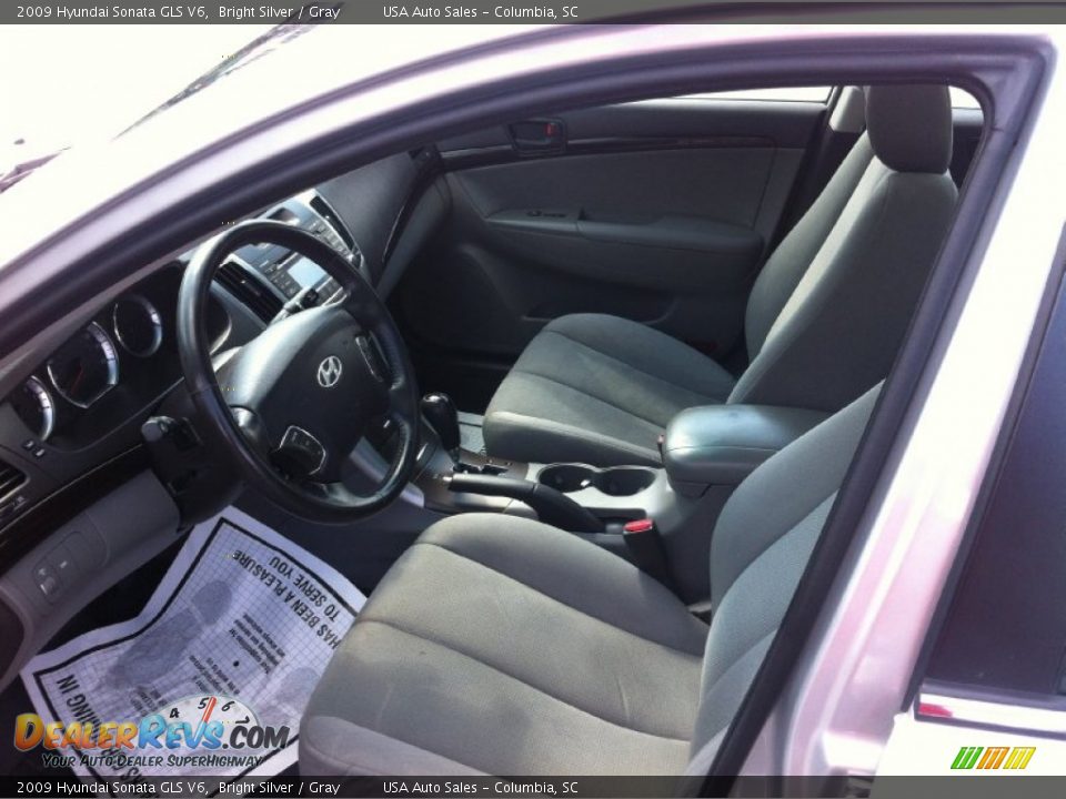 2009 Hyundai Sonata GLS V6 Bright Silver / Gray Photo #10