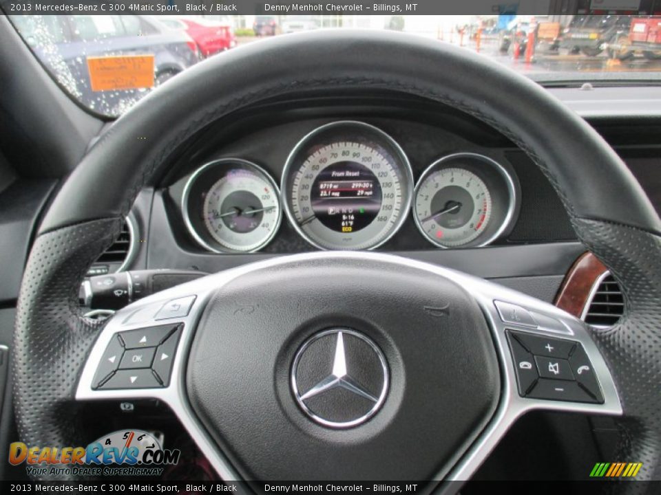 2013 Mercedes-Benz C 300 4Matic Sport Black / Black Photo #14