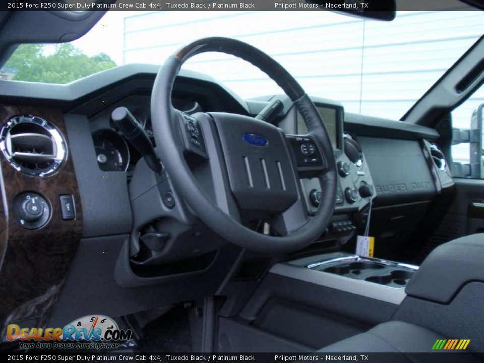 2015 Ford F250 Super Duty Platinum Crew Cab 4x4 Tuxedo Black / Platinum Black Photo #26