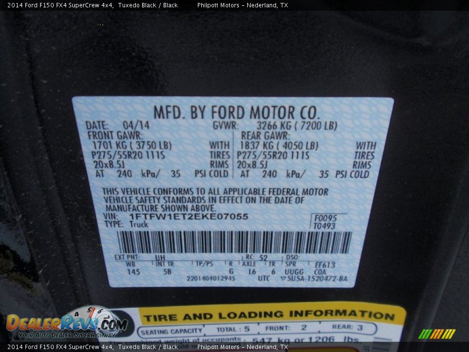 2014 Ford F150 FX4 SuperCrew 4x4 Tuxedo Black / Black Photo #36