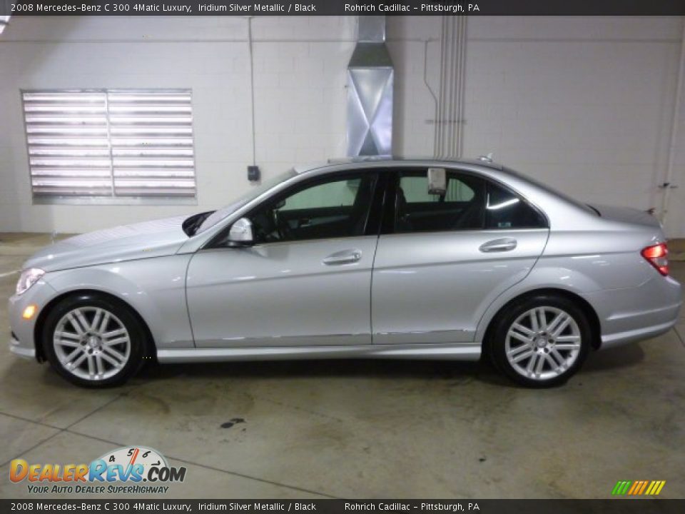 2008 Mercedes-Benz C 300 4Matic Luxury Iridium Silver Metallic / Black Photo #10