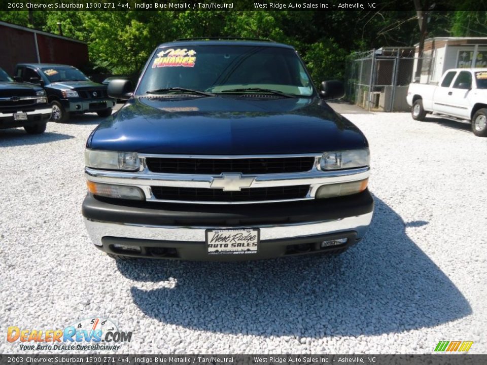 2003 Chevrolet Suburban 1500 Z71 4x4 Indigo Blue Metallic / Tan/Neutral Photo #3