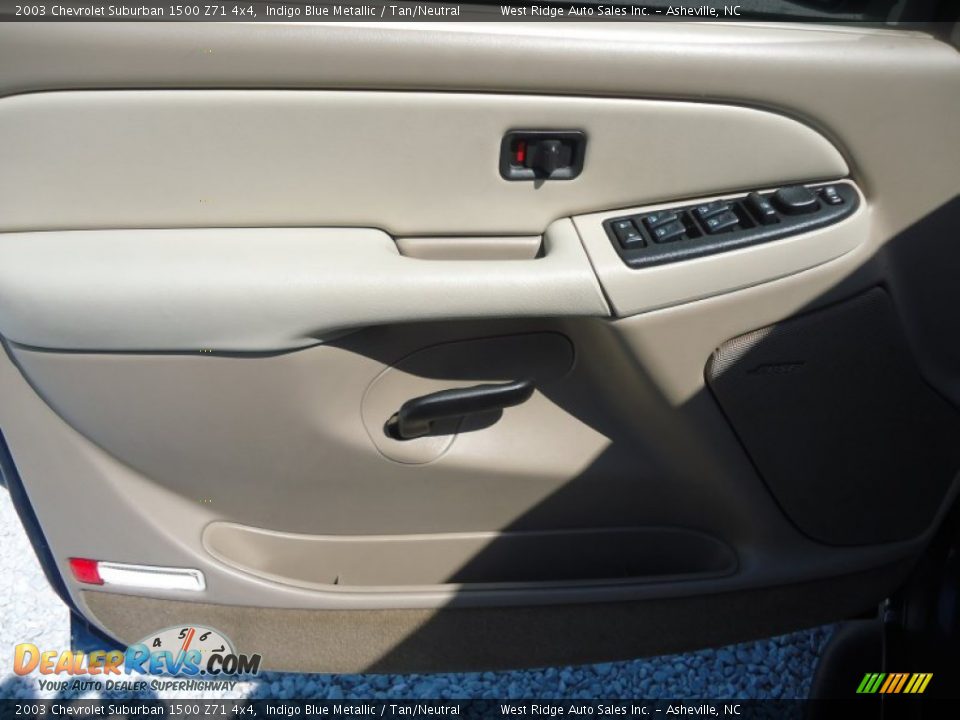2003 Chevrolet Suburban 1500 Z71 4x4 Indigo Blue Metallic / Tan/Neutral Photo #10