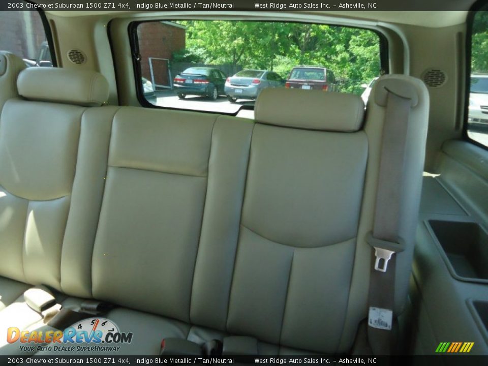 2003 Chevrolet Suburban 1500 Z71 4x4 Indigo Blue Metallic / Tan/Neutral Photo #22