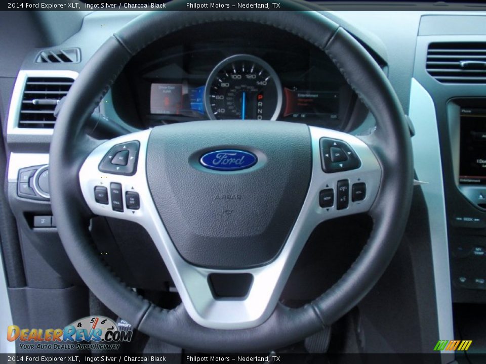 2014 Ford Explorer XLT Ingot Silver / Charcoal Black Photo #35