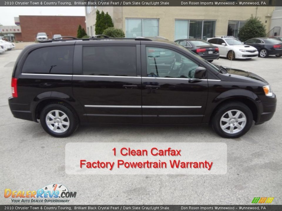 2010 Chrysler Town & Country Touring Brilliant Black Crystal Pearl / Dark Slate Gray/Light Shale Photo #2