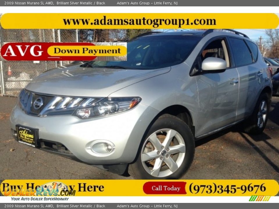 2009 Nissan Murano SL AWD Brilliant Silver Metallic / Black Photo #1