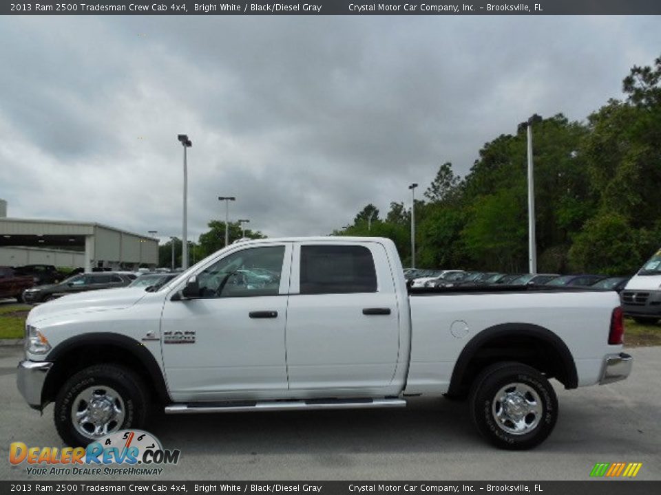 2013 Ram 2500 Tradesman Crew Cab 4x4 Bright White / Black/Diesel Gray Photo #2
