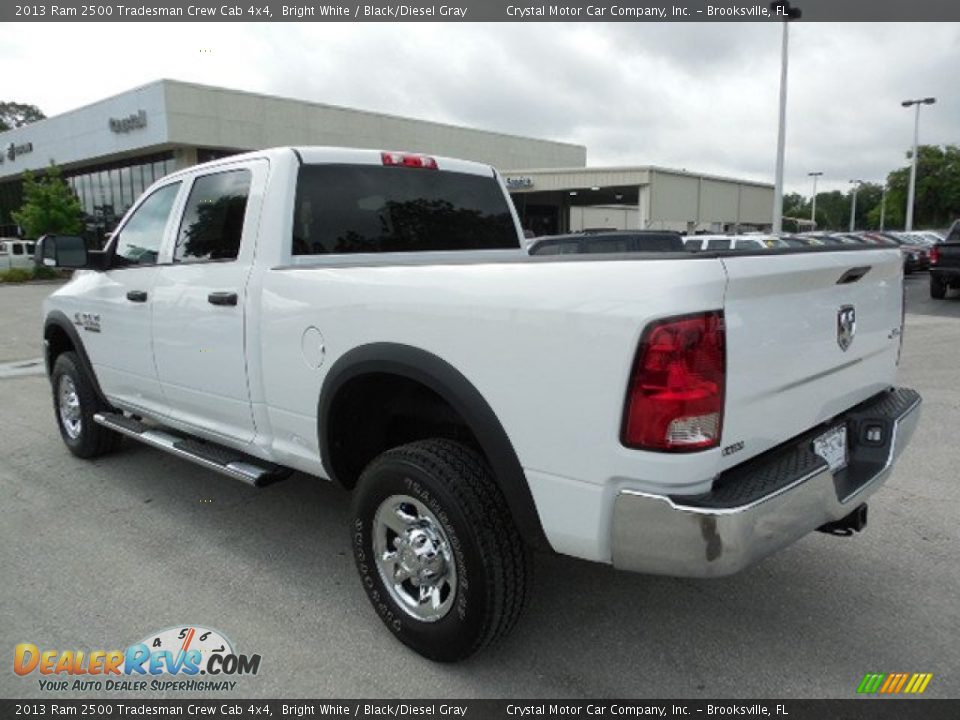 2013 Ram 2500 Tradesman Crew Cab 4x4 Bright White / Black/Diesel Gray Photo #3