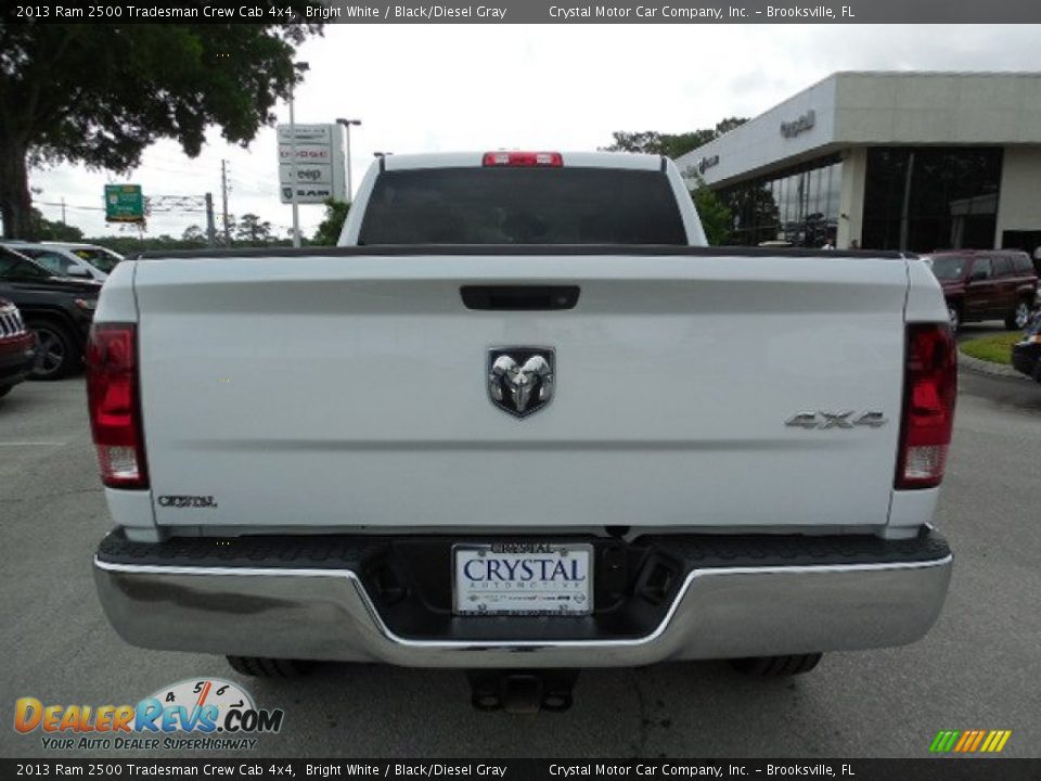 2013 Ram 2500 Tradesman Crew Cab 4x4 Bright White / Black/Diesel Gray Photo #7