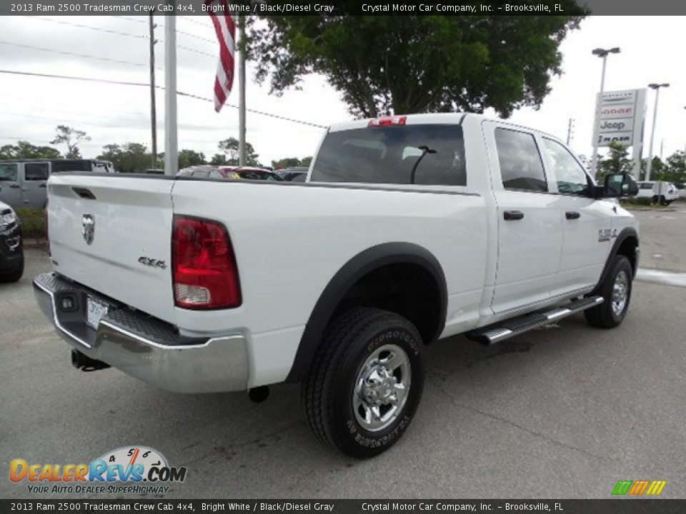 2013 Ram 2500 Tradesman Crew Cab 4x4 Bright White / Black/Diesel Gray Photo #8