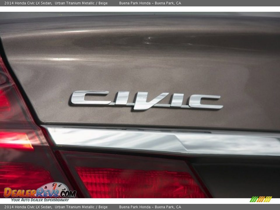 2014 Honda Civic LX Sedan Urban Titanium Metallic / Beige Photo #3