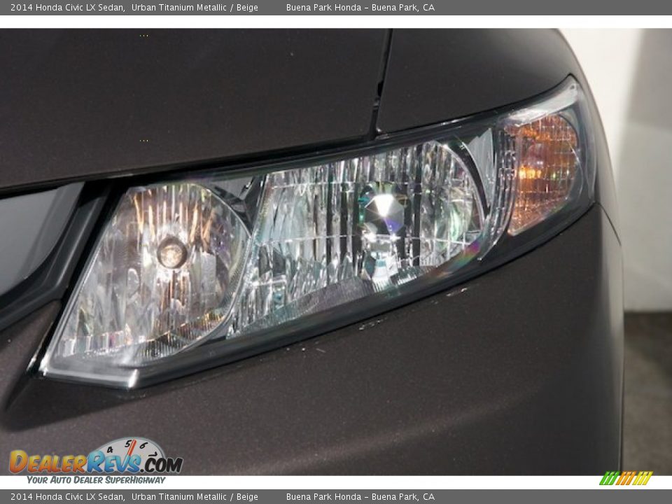 2014 Honda Civic LX Sedan Urban Titanium Metallic / Beige Photo #5
