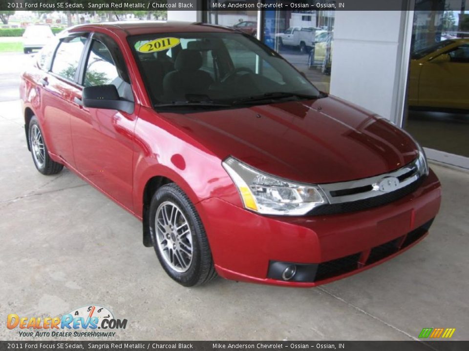 2011 Ford Focus SE Sedan Sangria Red Metallic / Charcoal Black Photo #1