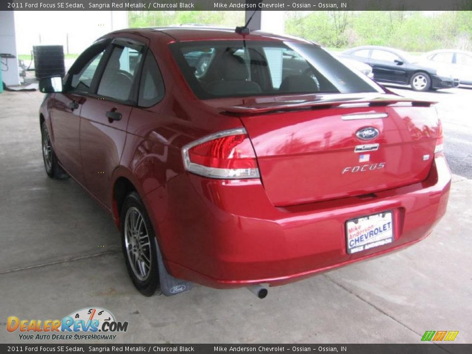 2011 Ford Focus SE Sedan Sangria Red Metallic / Charcoal Black Photo #3
