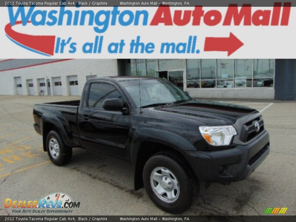 2012 Toyota Tacoma Regular Cab 4x4 Black / Graphite Photo #1