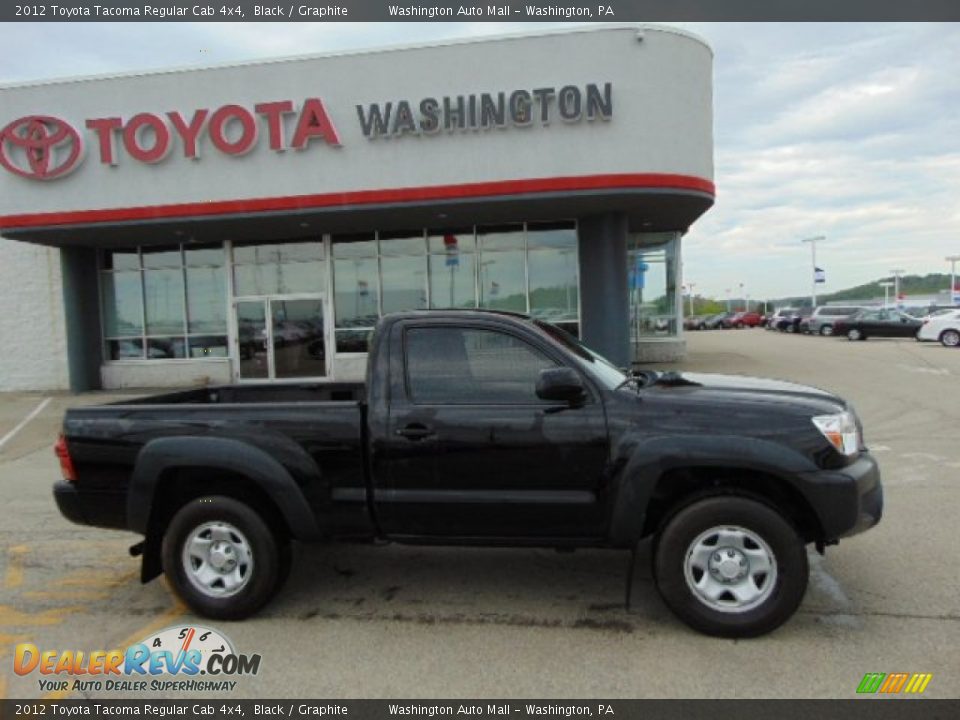 2012 Toyota Tacoma Regular Cab 4x4 Black / Graphite Photo #2