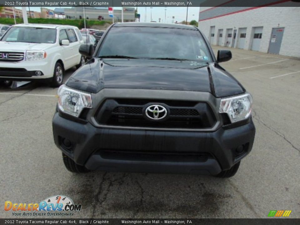 2012 Toyota Tacoma Regular Cab 4x4 Black / Graphite Photo #4