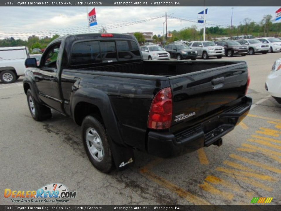2012 Toyota Tacoma Regular Cab 4x4 Black / Graphite Photo #7