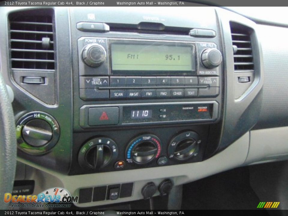 2012 Toyota Tacoma Regular Cab 4x4 Black / Graphite Photo #13