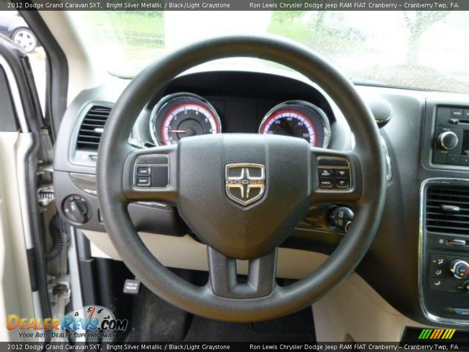 2012 Dodge Grand Caravan SXT Bright Silver Metallic / Black/Light Graystone Photo #18