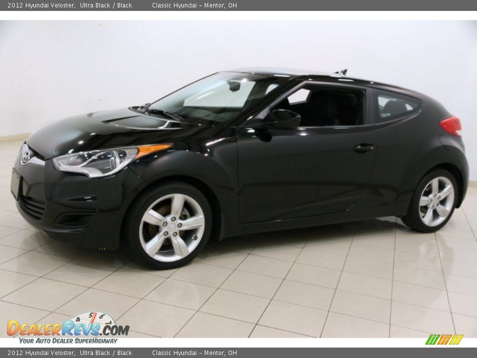 2012 Hyundai Veloster Ultra Black / Black Photo #3