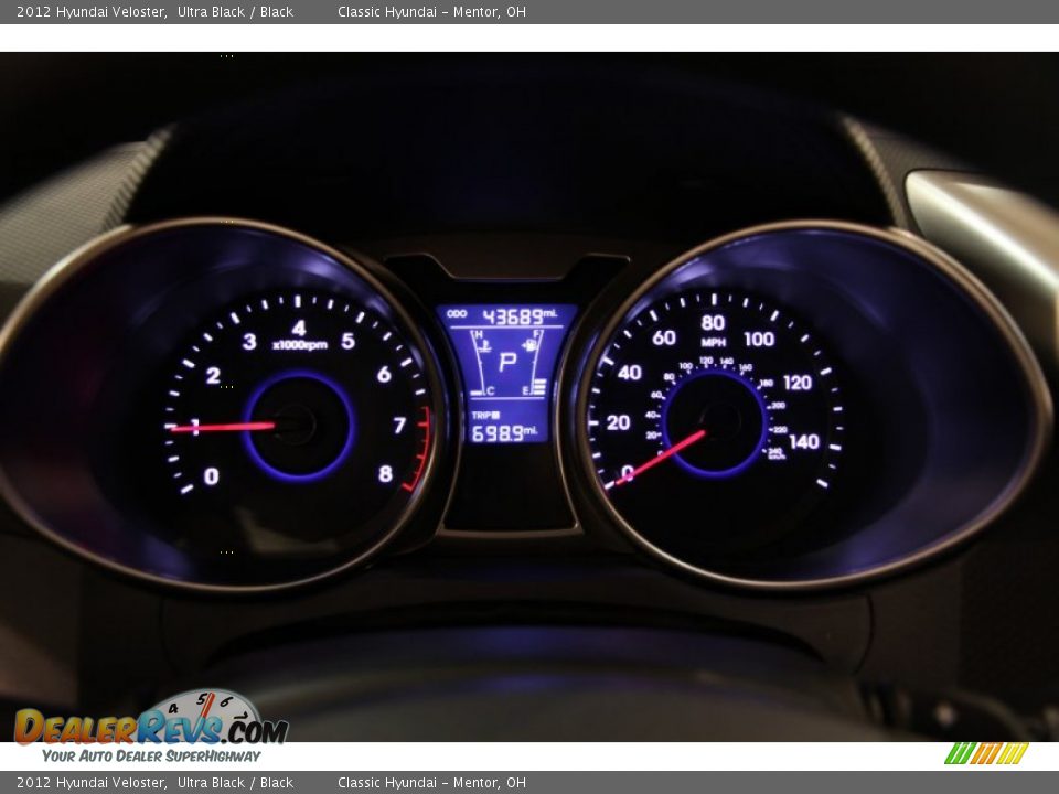 2012 Hyundai Veloster Ultra Black / Black Photo #7