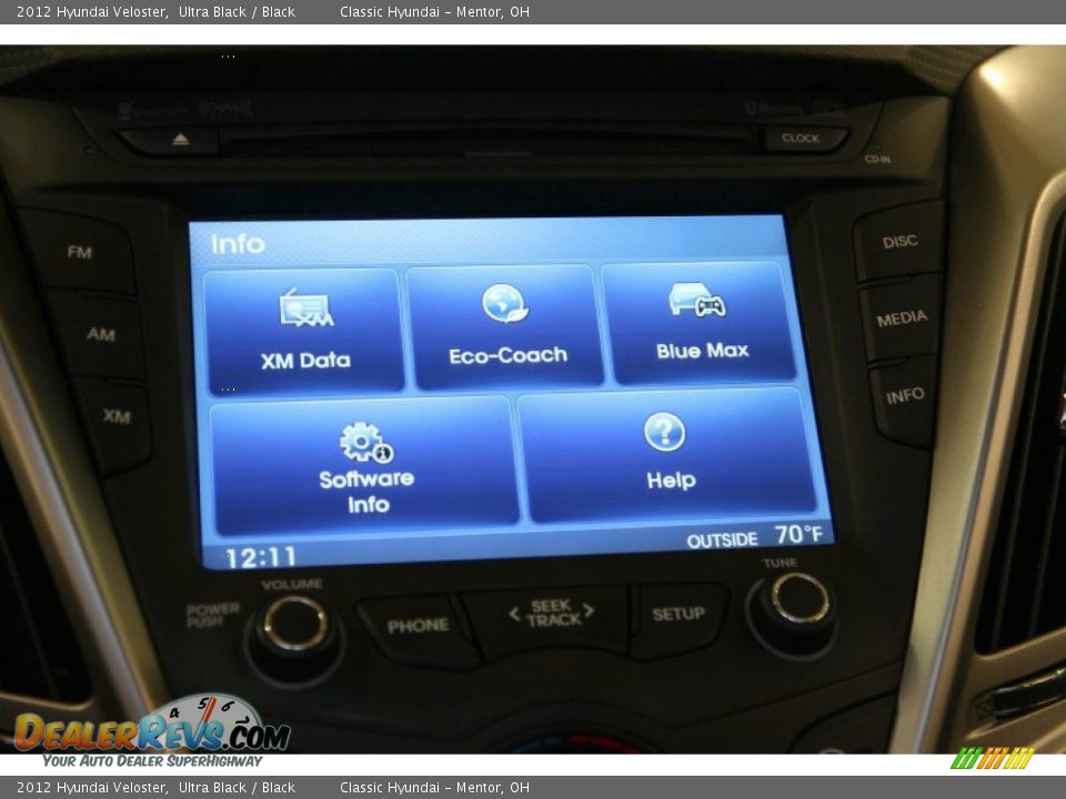 2012 Hyundai Veloster Ultra Black / Black Photo #11