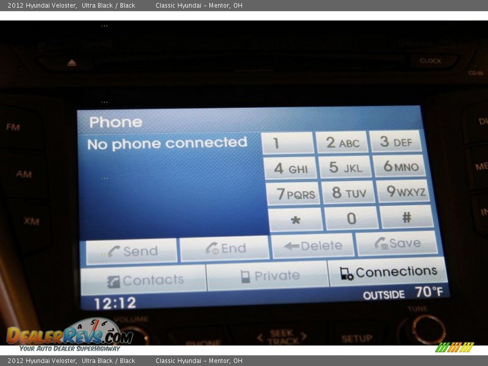 2012 Hyundai Veloster Ultra Black / Black Photo #13