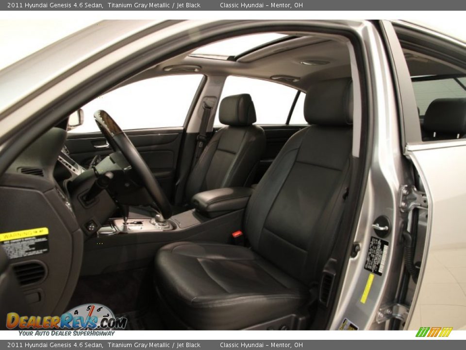 2011 Hyundai Genesis 4.6 Sedan Titanium Gray Metallic / Jet Black Photo #5