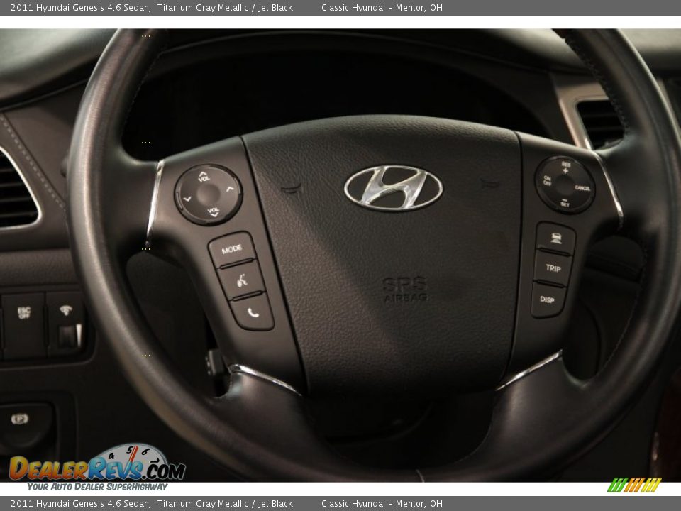 2011 Hyundai Genesis 4.6 Sedan Titanium Gray Metallic / Jet Black Photo #7