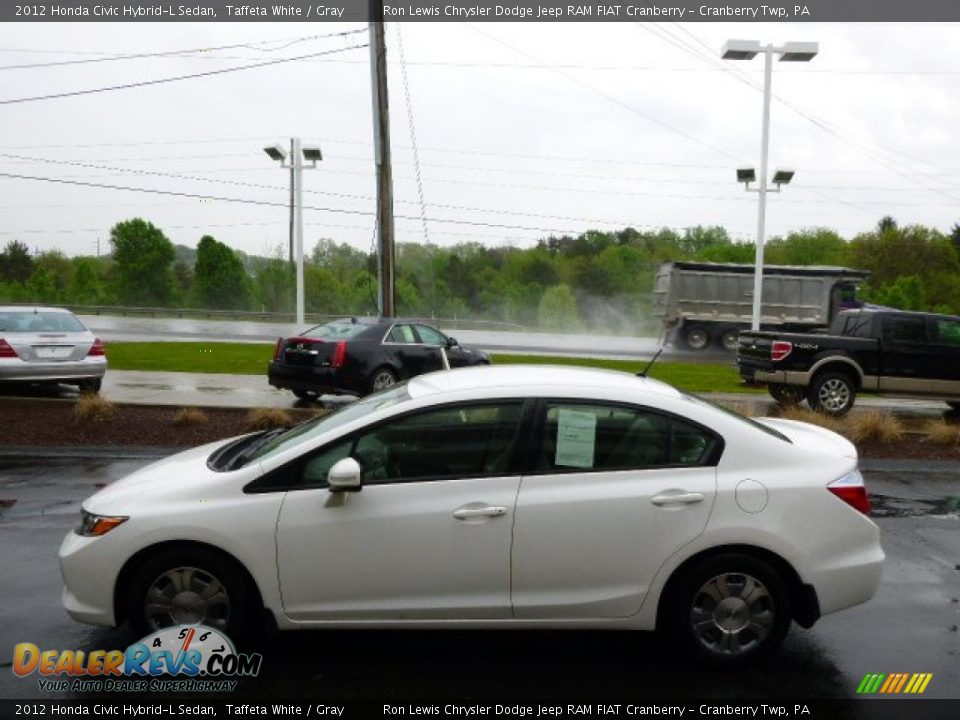 2012 Honda Civic Hybrid-L Sedan Taffeta White / Gray Photo #5