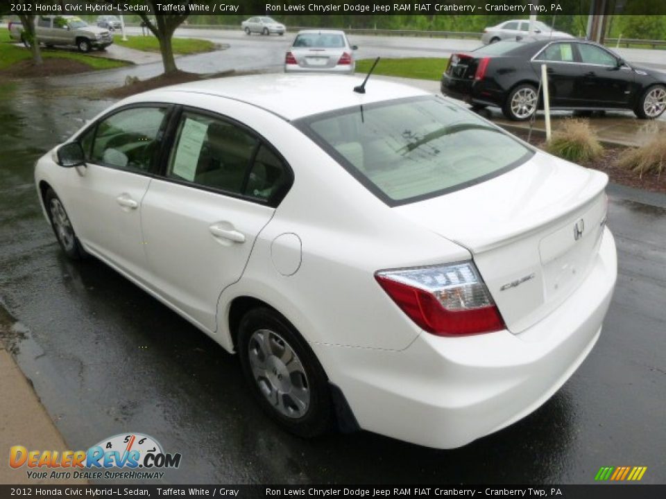 2012 Honda Civic Hybrid-L Sedan Taffeta White / Gray Photo #6