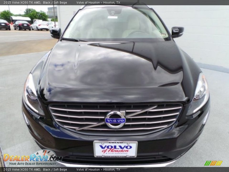 2015 Volvo XC60 T6 AWD Black / Soft Beige Photo #2