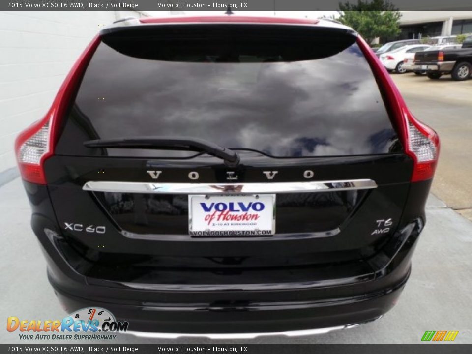 2015 Volvo XC60 T6 AWD Black / Soft Beige Photo #4