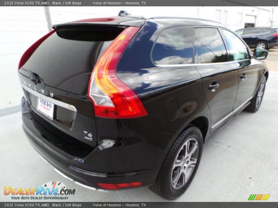 2015 Volvo XC60 T6 AWD Black / Soft Beige Photo #5