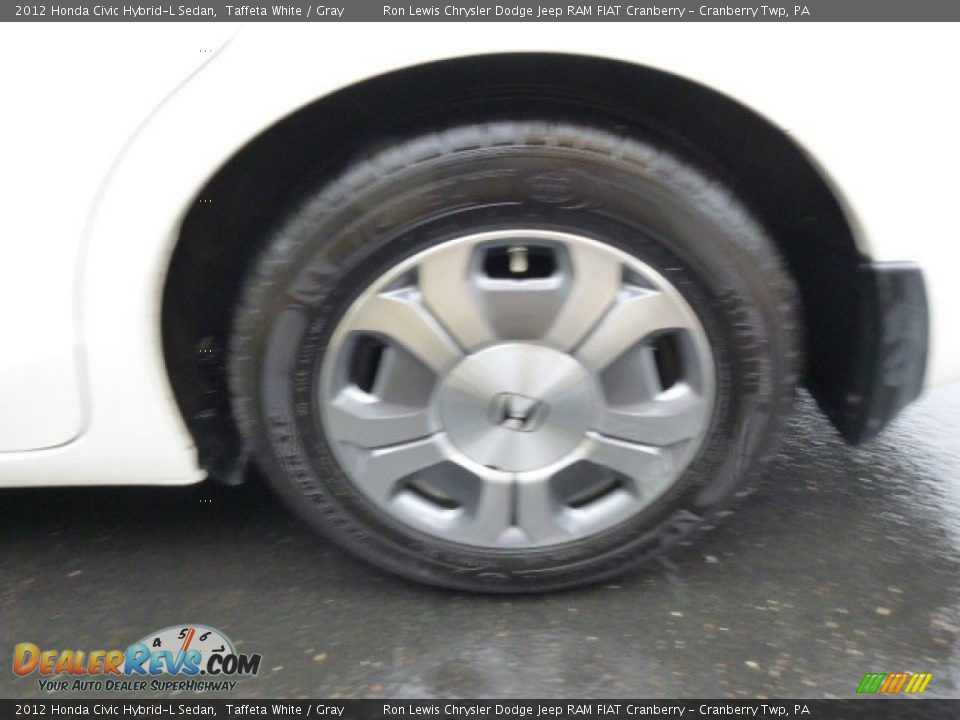 2012 Honda Civic Hybrid-L Sedan Taffeta White / Gray Photo #9