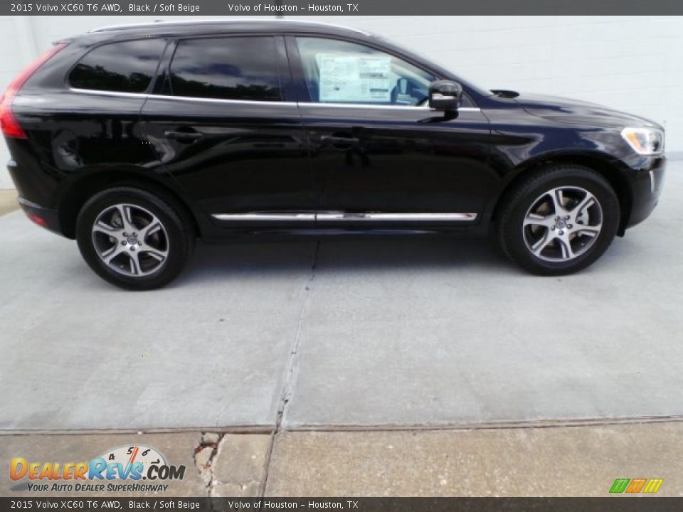 2015 Volvo XC60 T6 AWD Black / Soft Beige Photo #6