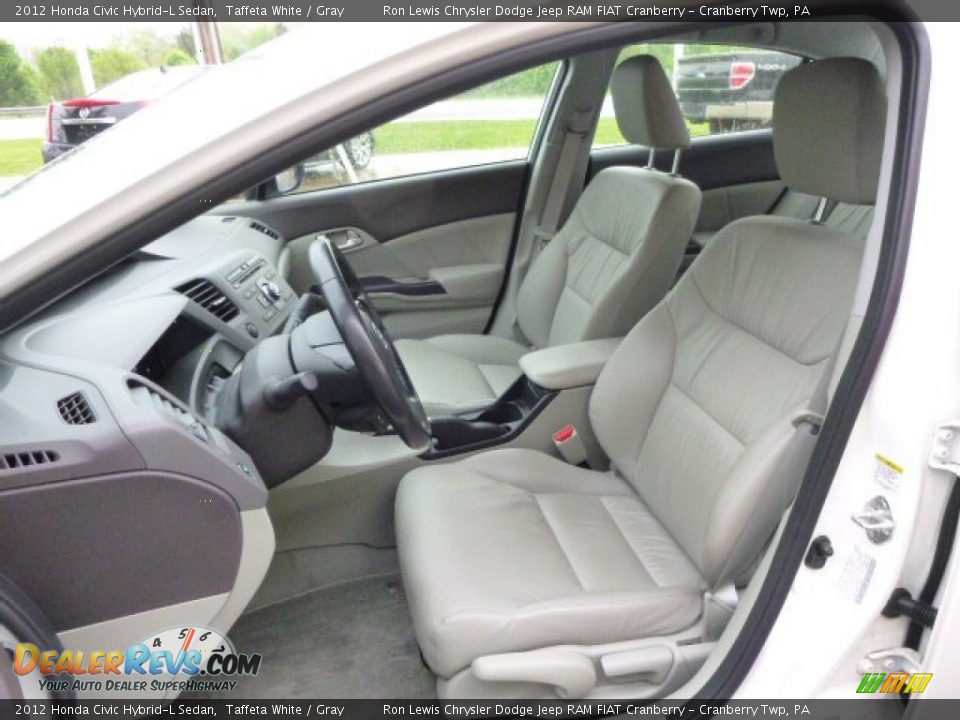 2012 Honda Civic Hybrid-L Sedan Taffeta White / Gray Photo #10