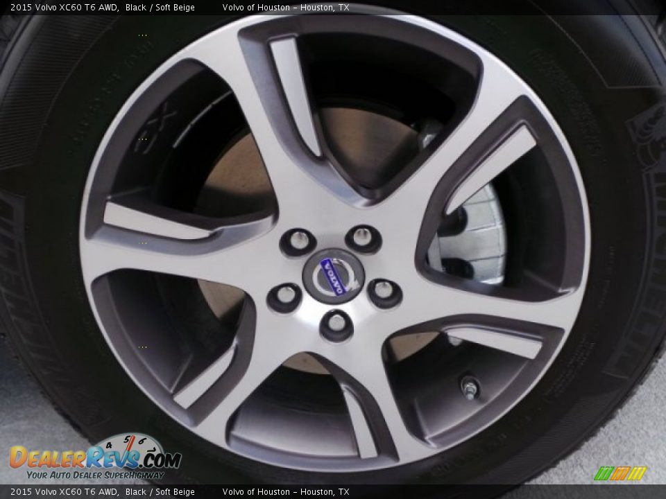 2015 Volvo XC60 T6 AWD Black / Soft Beige Photo #7
