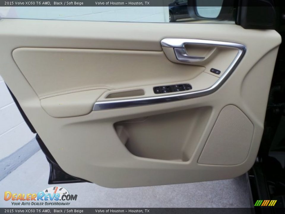 2015 Volvo XC60 T6 AWD Black / Soft Beige Photo #8